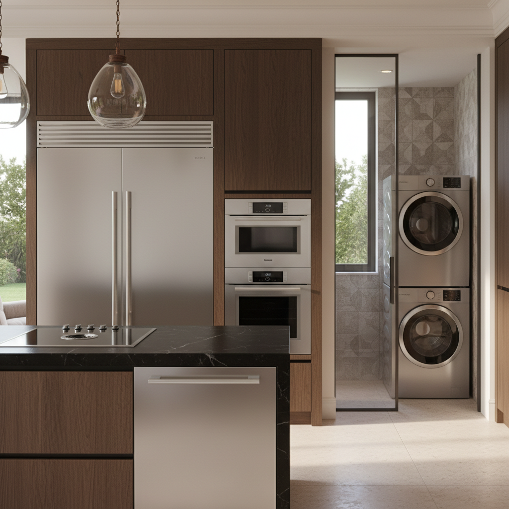 Premium home appliances in a luxury residential environment